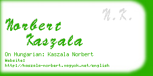 norbert kaszala business card